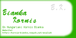 bianka kornis business card